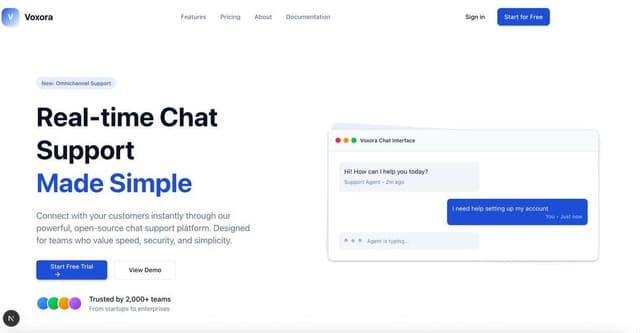 Voxora - Open Source AI Live Support